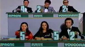The year before Ralph's first Eurovision entry, and the jury were seen on stage voting for their favourites