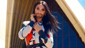 Conchita Wears the Red White and Blue for Australias' Inclusion Source: Star Observer