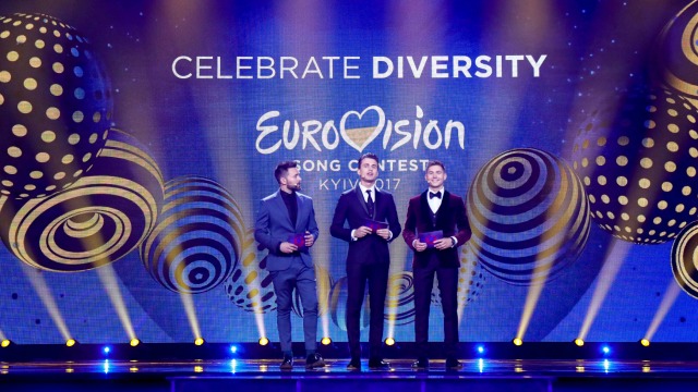 Oleksandr Skichko, Volodymyr Ostapchuk and Timur Miroshnychenko will host the 2017 Eurovision Song Contest