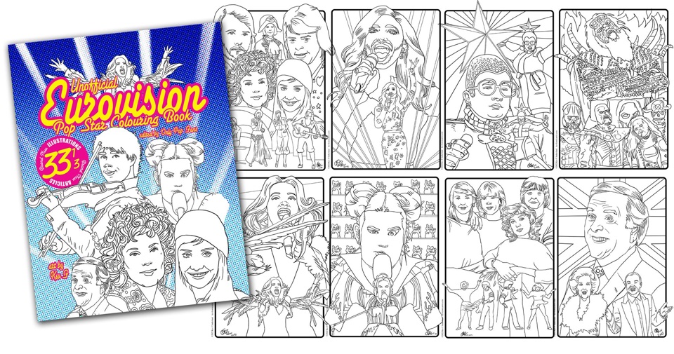 Eurovision Colouring Book artwork (image: Kev F Sutherland)