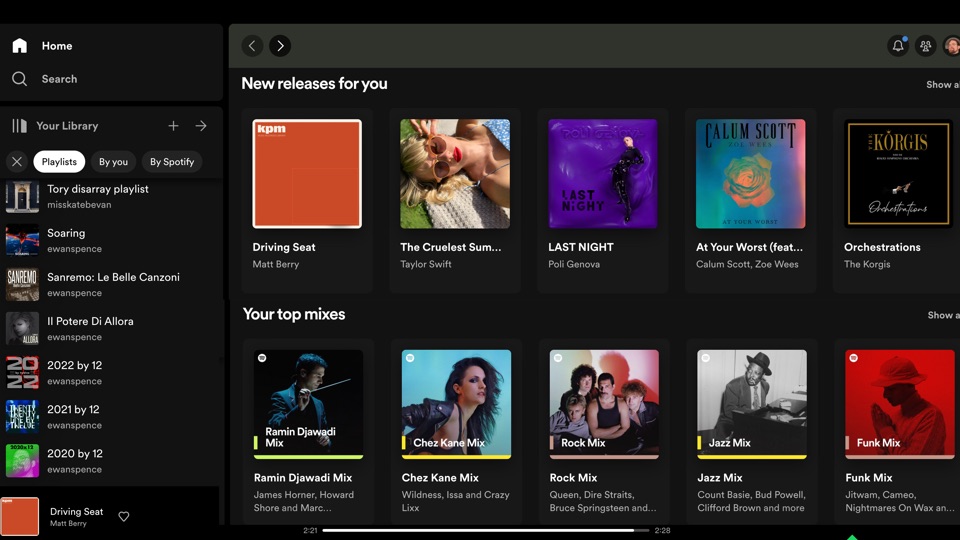 Spotify recommendations (image: Ewan Spence)