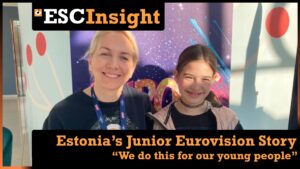 Laura Kõrvits and Arhanna representing Estonia at Junior Eurovision 2023 (photo: Ben Robertson)