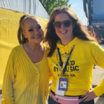 Ruth met Eurovision stars like Sonja backstage at the Eurovision Village (Photo: Ruth Worthington)
