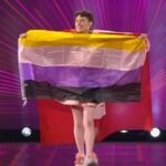 Nemo at the Eurovision 2024 flag parade (photo: SVT/EBU YouTube)