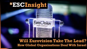 The Eurovision Song Contest trophy, illustrating an article on the inclusion or exclusion of Israel from international events (photo: EBU/esc.tv)