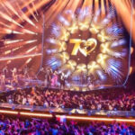 Eurovision icons performing a celebration of the 70th Eurovision Song Contest as the Interval Act during the Grand Final of Vienna 2026, at Wiener Stadthalle on 15 May (Photo Credit: Corinne Cumming/EBU)