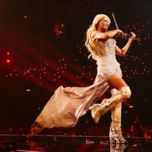 rand Final Performance: Linda Lampenius x Pete Parkkonen performing Liekinheitin for Finland during the Grand Final of the Eurovision Song Contest at Wiener Stadthalle, Vienna 2026 on 15 May (Photo Credit: Alma Bengtson/EBU)